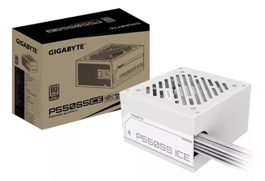 FUENTE GAMER GIGABYTE 550W ICE 80 PLUS SILVER ATX 3.0 WHITE