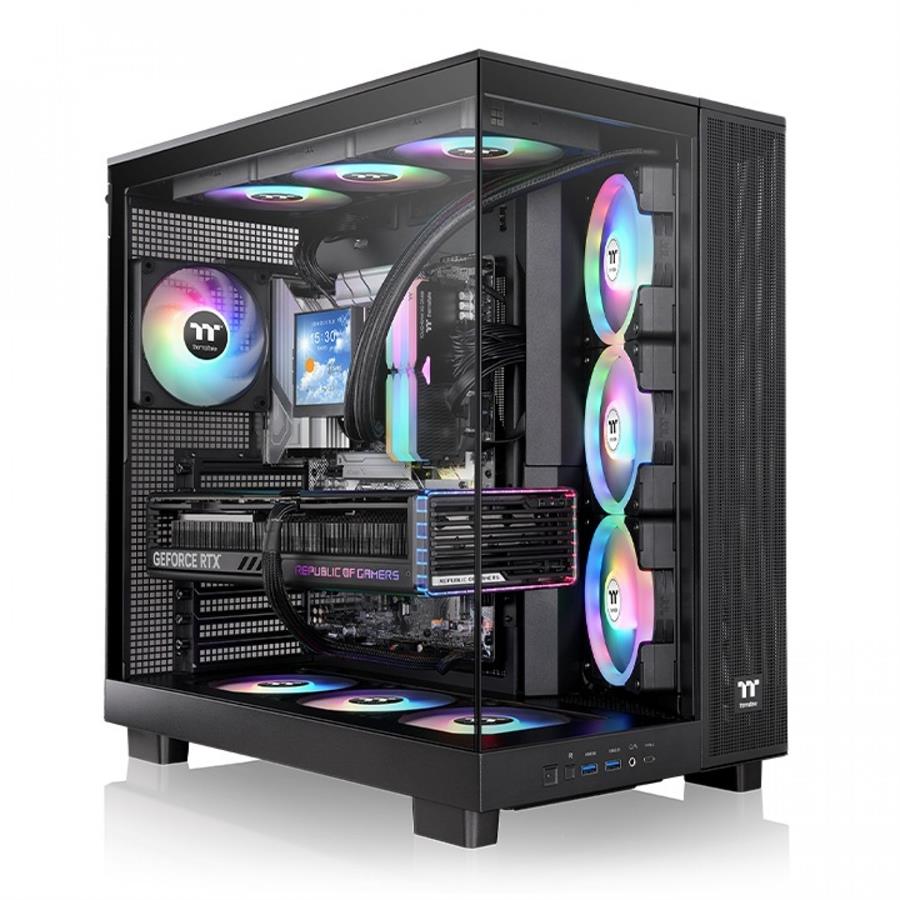 GABINETE THERMALTAKE VIEW 380 XL TG ARGB BLACK TEMPERED GLASS